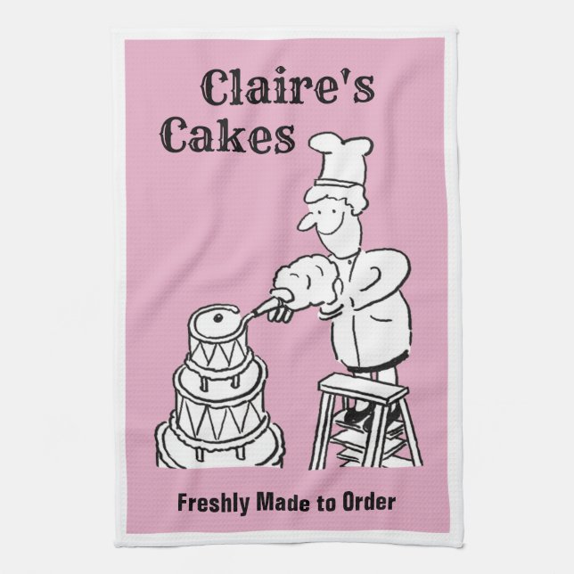 Cake Making & Cake Baking, Baker's Tea Towel (Vertical)