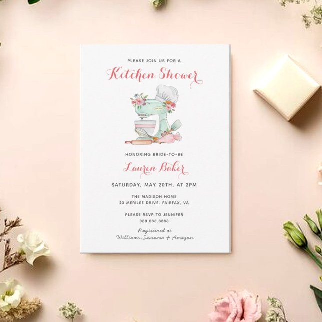 Cake mixer Kitchen Bridal shower Invitation (Creator Uploaded)