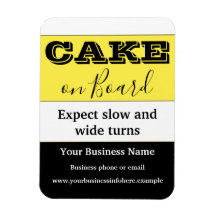 Cake on Board Car Magnet