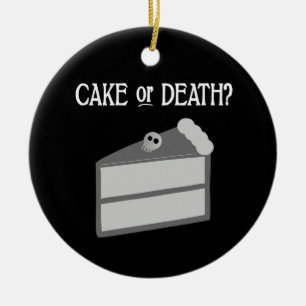 Cake or Death? Ceramic Tree Decoration