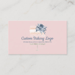 Cake Party Bakery Navy Business Card