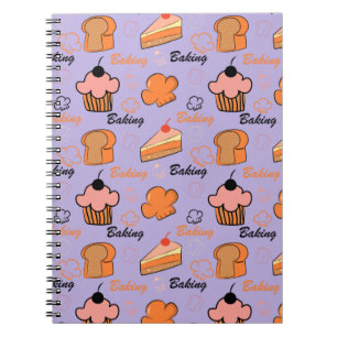 cake pattern notebook