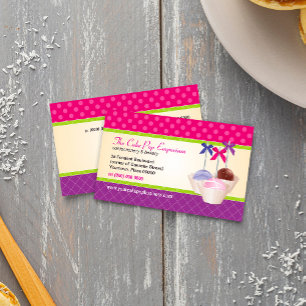 Cake Pop Pattern Business Card