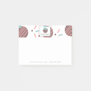 Cake Pop Sprinkles Bakery Cake Business Logo Post-it Notes