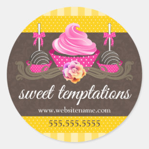 Cake Pops and Cupcake Bakery Box Seals