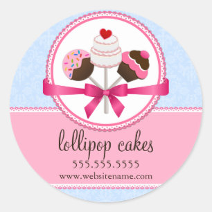 Cake Pops Bakery Box Seals