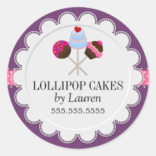 Cake Pops Bakery Box Seals