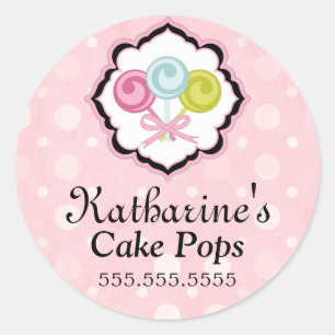 Cake Pops Bakery Box Seals