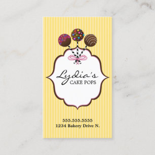 Cake Pops Bakery Business Card