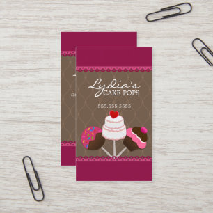 Cake Pops Bakery Business Card