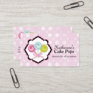 Cake Pops Bakery Business Card