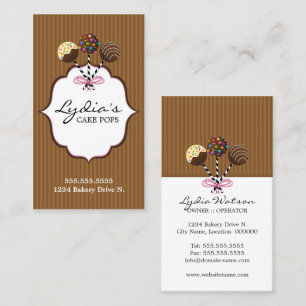 Cake Pops Bakery Business Card