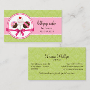 Cake Pops Bakery Business Card