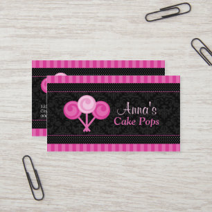 Cake Pops Bakery Business Cards