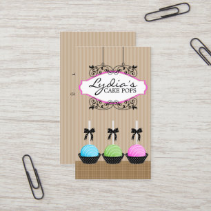 Cake Pops Bakery Business Cards