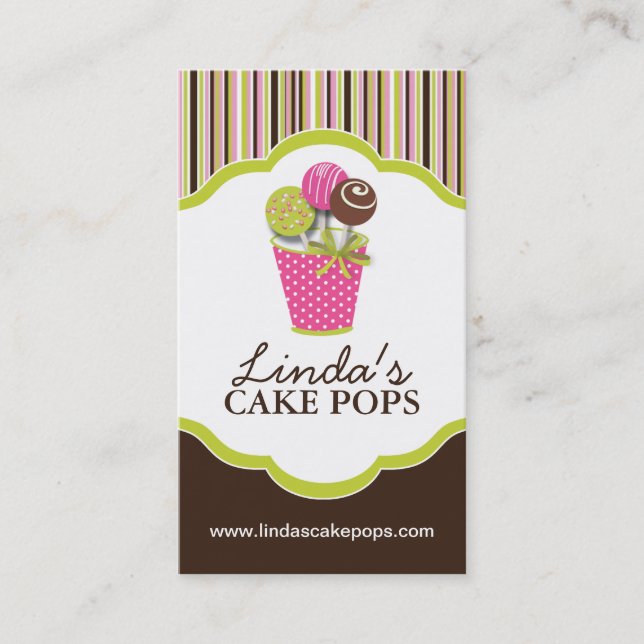 Cake Pops Bakery Cards (Front)