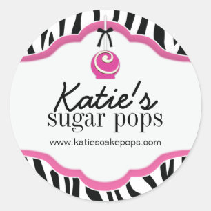 Cake Pops Bakery Packaging Stickers