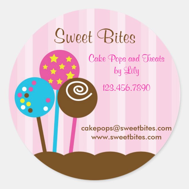 Cake Pops Bakery Sticker (Front)