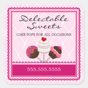 Cake Pops Bakery Stickers