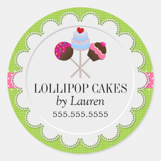 Cake Pops Bakery Stickers