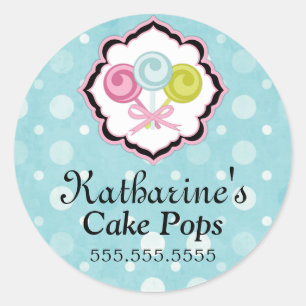 Cake Pops Bakery Stickers