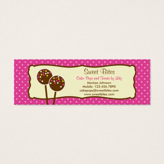 Cake Pops Bakery Tag / Business Card