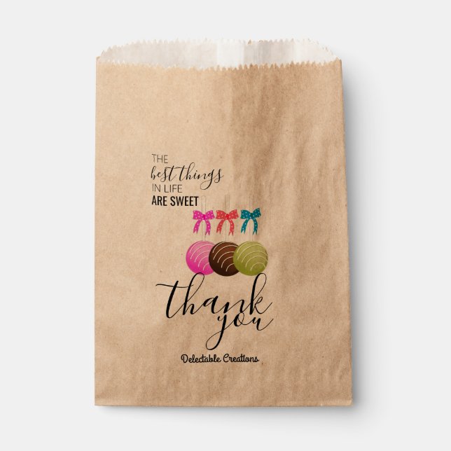 Cake Pops Baking Packaging Favour Bags (Front)