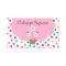 Cake Pops Business Card Polka Dots Pink Heart