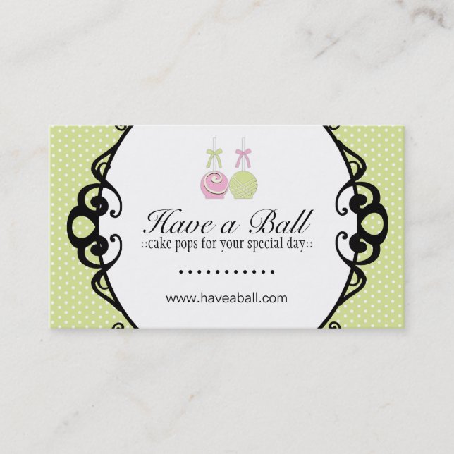 Cake Pops Business Cards (Front)