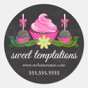 Cake Pops Cookie and Cupcake Bakery Box Seals