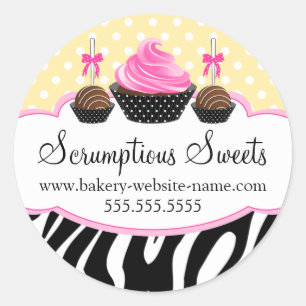 Cake Pops Cupcake Bakery Box Seals