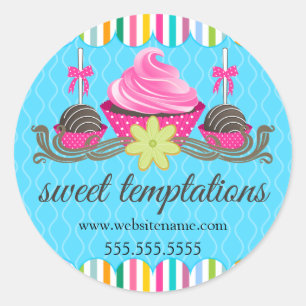 Cake Pops Cupcake Cookie Bakery Box Seals