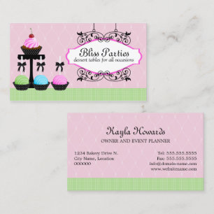 Cake Pops Dessert Tables Business Card