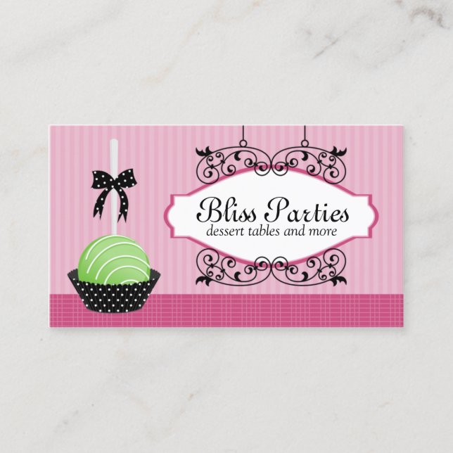Cake Pops Desserts Business Card (Front)