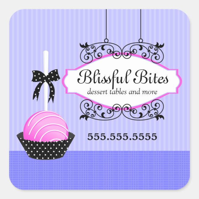 Cake Pops Desserts Stickers (Front)