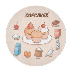Cake Recipe Cutting Board