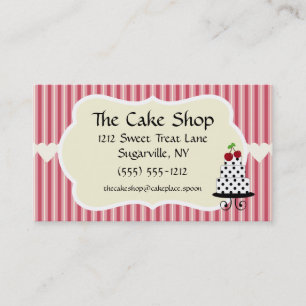Cake Shop Baker Bakery Business Cards