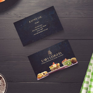 Cake Shop Business   Royal Golden Cake Business Card