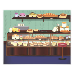 Cake Shop Counter Photo Print