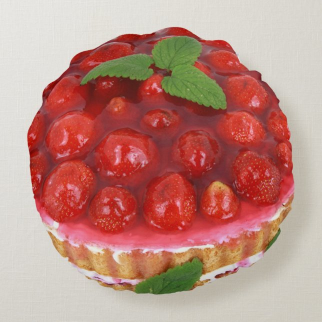 Cake Shop Decor Add Logo to personalise Round Cushion (Back)