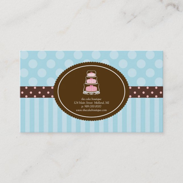 Cake Shop or Bakery Business Cards (Front)