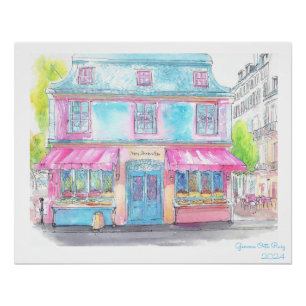 Cake shop watercolor poster