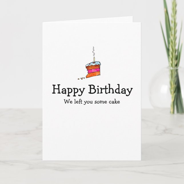 Cake slice birthday card (Front)