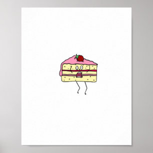 Cake slice, cake themed poster