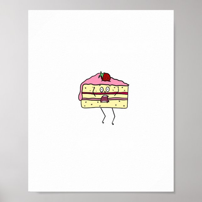 Cake slice, cake themed poster (Front)