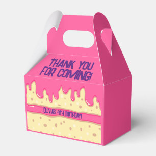 Cake slice cartoon sweet kids birthday party favour box