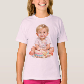 Cake Smash Baby First Birthday T-Shirt
