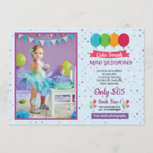 Cake Smash Mini Session Card