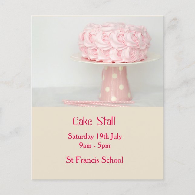 Cake Stall Bake Sale advertisement Flyer (Front)