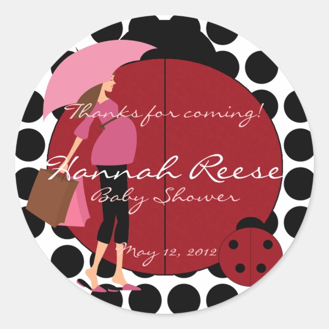Cake Topper Sticker Ladybug (Front)